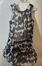 Load image into Gallery viewer, Express Womens Multicolor Ikat Print Sleeveless Ruffle Mini Dress Size XS