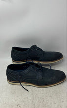 Load image into Gallery viewer, Wall ST Collection Mens Blue Leather Lace-Up Derby Dress Shoes Size 44