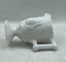Load image into Gallery viewer, Vintage White Baltimore Pear Engraved Ceramic Tableware Footed Creamer w/ Handle
