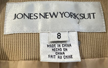Load image into Gallery viewer, Jones New York Womens Brown Long Sleeve Notch Lapel Three-Button Blazer Size 8