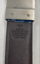 Load image into Gallery viewer, Kenneth Cole Reaction Mens Black Square Buckle Adjustable Dress Belt Sz L 38-40