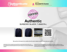 Load image into Gallery viewer, Authentic Burberry Mens Blue Wool Two-Button Blazer No Size Pit To Pit 23"