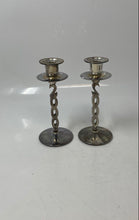 Load image into Gallery viewer, Lot Of 2 Pcs 2000 Silver Tone Home Decorative Collectible Candle Holder
