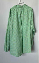 Load image into Gallery viewer, Tommy Hilfiger Mens Green White Gingham Long Sleeve Button-Up Shirt Size 4XL
