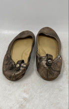 Load image into Gallery viewer, Coach Womens Bronze Leather Round Toe Slip-On Ballet Flats Size 6B
