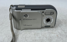 Load image into Gallery viewer, HP Photosmart E317 SNPRB-0501 Silver 5.0 MP Digital Camera With Case Not Tested
