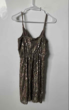 Load image into Gallery viewer, Express Womens Green Sequin V-Neckline Sleeveless Mini Dress Size S/P