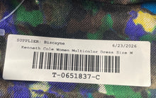 Load image into Gallery viewer, Kenneth Cole Womens Multicolor Abstract Cowl Neck Cap Sleeve Bodycon Dress Sz M