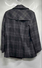 Load image into Gallery viewer, New York & Company Womens Gray Black Double Breasted Peacoat Size 14