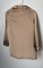 Load image into Gallery viewer, Zara Womens Multicolor Geometric 3/4 Sleeve Collared Pajama Blouse Top Size S