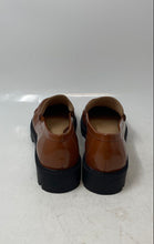 Load image into Gallery viewer, Loft Womens Brown Patent Leather Moc Toe Slip-On Penny Loafer Shoes Size 6