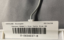 Load image into Gallery viewer, Express Womens Gray Flat Front Slash Pocket Straight Leg Dress Pants Size 4R