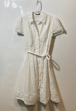 Load image into Gallery viewer, Tommy Hilfiger Womens White Short Sleeve Collared Button Front Shirt Dress Sz 2