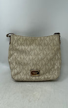 Load image into Gallery viewer, Michael Kors Womens Beige Signature Print Inner Pocket Crossbody Handbag