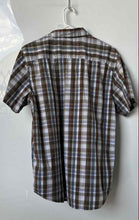Load image into Gallery viewer, Columbia Mens Multicolor Plaid Print Short Sleeve Button-Up Shirt Size S