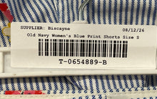 Load image into Gallery viewer, Old Navy Womens Blue Striped Print Flower Embroidered Bermuda Shorts Size S