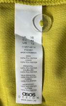 Load image into Gallery viewer, Asos Design Womens Yellow Short Sleeve Belted One-Piece Jumpsuit Size 12