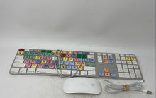 Load image into Gallery viewer, Apple White Silver Computer Keyboard With Mouse & Cable Not Tested