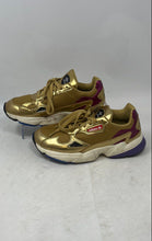 Load image into Gallery viewer, Adidas Womens Falcon CG6247 Gold Metallic Lace-Up Sneaker Shoes Size 7.5