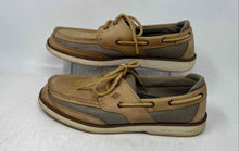 Load image into Gallery viewer, Sperry Mens Surveyor 2 Eye Beige Gray Leather Lace-Up Loafer Shoes Size 12