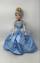 Load image into Gallery viewer, Disney Blue Satin Gown Princess Cinderella Porcelain Doll With Trinket Box
