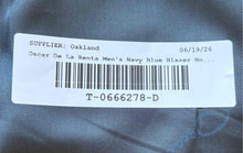 Load image into Gallery viewer, Oscar De La Renta Mens Navy Blue Long Sleeve Notched Two Button Blazer No Size