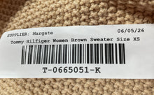 Load image into Gallery viewer, Tommy Hilfiger Womens Brown Cable-Knit Long Sleeve Pullover Sweater Size XS