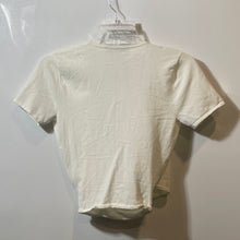 Load image into Gallery viewer, Loft Womens White Short Sleeve Surplice Neck Cropped Blouse Top Size XS