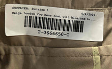Load image into Gallery viewer, London Fog Mens Beige Blue Brown Long Sleeve Trench Coat Size 14