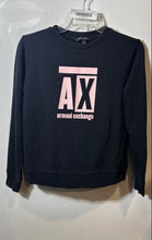 Load image into Gallery viewer, Armani Exchange Mens Black Logo Print Crew Neck Pullover Sweatshirt Size M