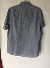 Load image into Gallery viewer, Hugo Boss Mens Gray Multicolor Plaid Short Sleeve Button-Up Shirt Size L
