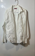 Load image into Gallery viewer, Zara Mens White Long Sleeve Collared Button-Up Shirt Size Large