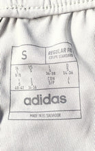 Load image into Gallery viewer, Adidas Mens Gray White Elastic Waist Pull On Activewear Athletic Shorts Size S