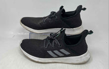 Load image into Gallery viewer, Adidas Womens Cloudfoam Pure Black White Low Top Lace-Up Sneaker Shoes Size 8
