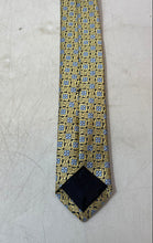 Load image into Gallery viewer, Brooks Brothers 346 Mens Yellow Geometric Print Silk Keeper Loop Designer Tie