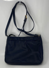 Load image into Gallery viewer, Authentic Tory Burch Womens Blue Pockets Adjustable Strap Crossbody Bag Damaged