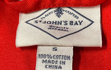 Load image into Gallery viewer, St. John's Bay Womens Red Cotton Drawstring Hooded Full-Zip Utility Jacket Sz S