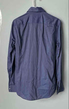 Load image into Gallery viewer, Hugo Boss Mens Blue Cotton Long Sleeve Slim Fit Dress Shirt Size 37 14 1/2