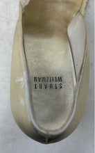 Load image into Gallery viewer, Stuart Weitzman Womens Chantelle Gold-Tone Peep Toe Slip-On Pump Heels Size 7M