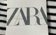 Load image into Gallery viewer, Zara Womens White Black Striped Sleeveless Sweetheart Neck Blouse Top Sz S w/Tag