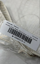 Load image into Gallery viewer, Michael Kors Womens White Croc Embossed Wristlet Clutch Purse It Has Stains