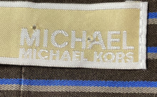 Load image into Gallery viewer, Michael Kors Mens Brown Striped Cotton Long Sleeve Collared Dress Shirt Sz 16.5