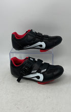 Load image into Gallery viewer, Peloton Mens PL-SH-B-37 Black Red 3 Bolt Adjustable Strap Cycling Shoes Size 37