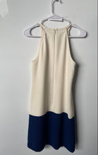 Load image into Gallery viewer, Banana Republic Womens Beige Blue Sleeveless Round Neck Shift Dress Size 4