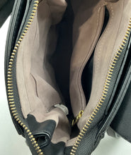 Load image into Gallery viewer, Unbranded Womens Black Faux Leather Adjustable Strap Magnetic Flap Backpack