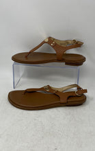 Load image into Gallery viewer, Michael Kors Womens Brown Leather Flat Thong Sandals Size 6.5M