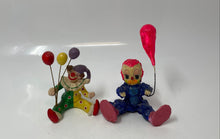 Load image into Gallery viewer, Lot Of 2 Pcs Multicolor Collectible Holding Balloons Decorative Clown Figurines