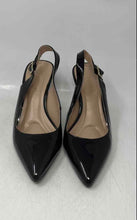 Load image into Gallery viewer, Kelly & Katie Womens Black Pointed Toe Kitten Slingback Heels Size 7M