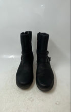 Load image into Gallery viewer, UGG Womens KB8 1008439 Black Leather Round Toe Side Zip Waterproof Boots Size 8