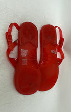Load image into Gallery viewer, Coach Womens Natalee Multicolor Signature Print Jelly Thong Sandals Size 9 B